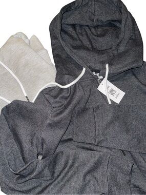 H2H Juniors Light Hoodie Sweatshirt Bundle Set of 2 Charcoal Light Gray XL NWT
